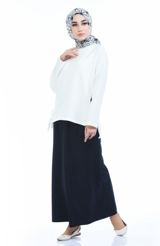 Navy Blue Skirt 1031A-03