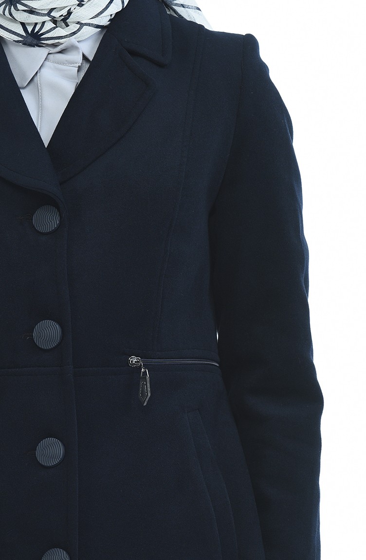 Dark navy coat sale