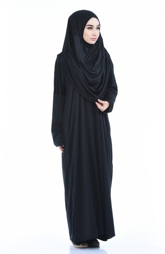 Robe de Prière Pratique 1001B-01 Noir 1001B-01