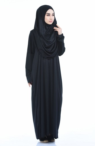 Pratik Namaz Elbisesi 1001B-01 Siyah