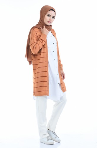 Gilet Tricot a Rayures 4888-05 Tabac 4888-05
