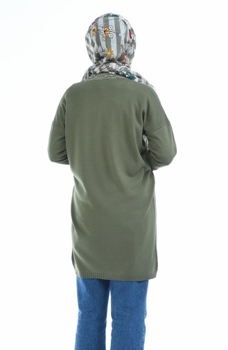 Trikot Spitze-detaillerte Strickjacke 4916-04 Khaki 4916-04