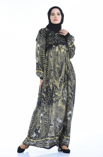 Ölgrün Hijab Kleider 8Y3821000-03