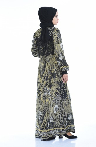 Ölgrün Hijab Kleider 8Y3821000-03
