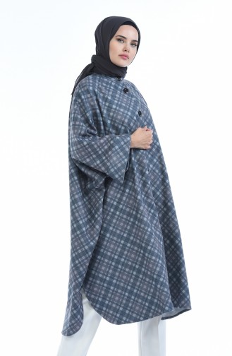 Ecossai Gemusterter Winterlich Poncho   5001-01 Schimmelgrün 5001-01