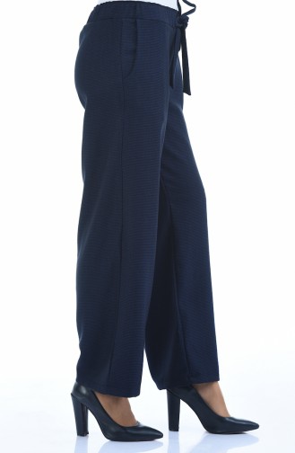 Pantalon Large Taille élastique 4242-04 Bleu Marine 4242-04