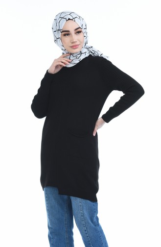 Triko Cepli Tunik 4925-04 Siyah