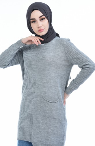 Tunique Tricot avec Poches 4925-05 Gris 4925-05