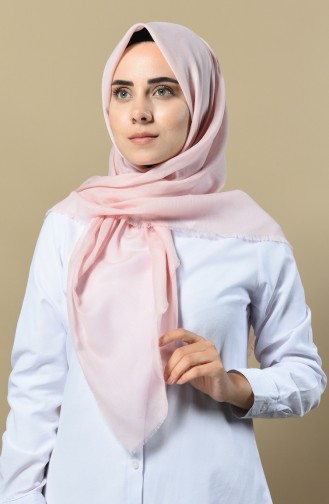 Düz Mevsimlik Eşarp 2344-06 Toz Pembe