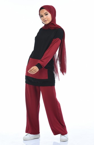 Claret Red Tracksuit 5020-04