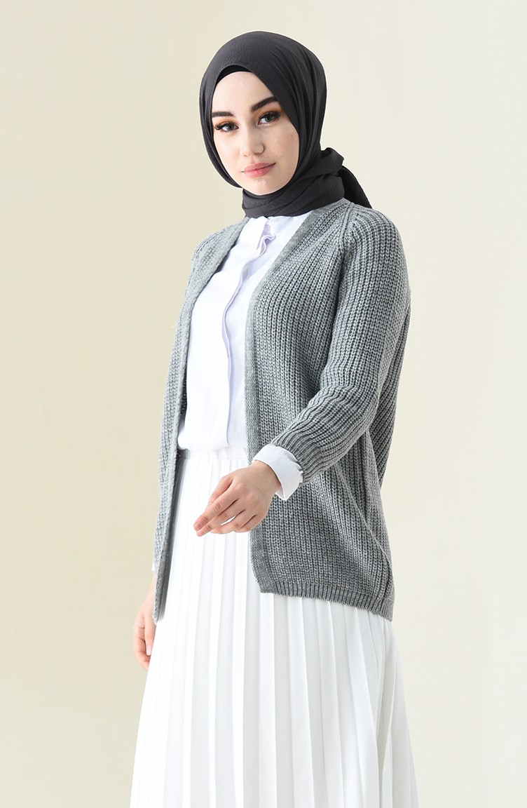 Triko Hırka 4847-05 Gri