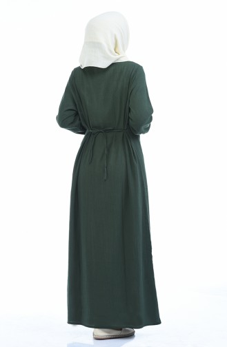 Robe Brodée 6000-03 Vert Khaki 6000-03