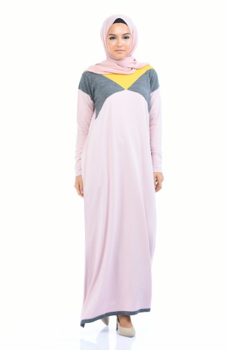 Powder Hijab Dress 4139-04