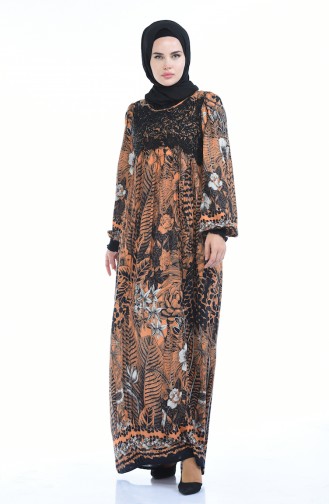 Orange Hijab Dress 8Y3821000-02
