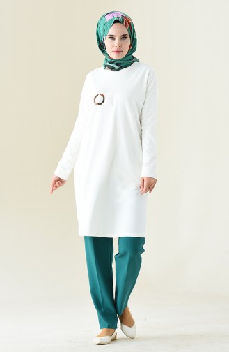 Basic Spor Tunik 5019-05 Ekru