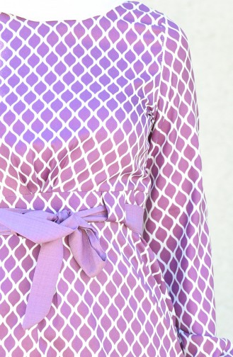 Lila Hijab Kleider 8004-04