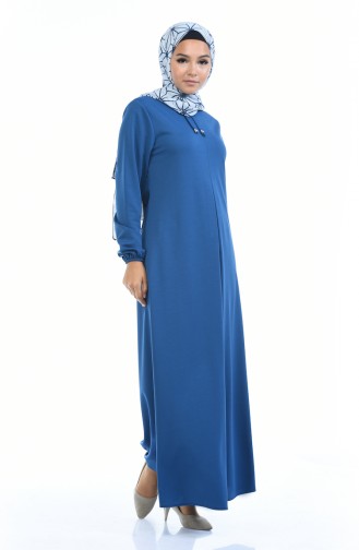 Indigo Hijab Dress 8380-09