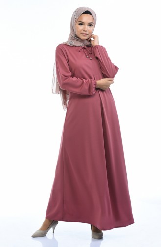 Dusty Rose Hijab Dress 8380-10