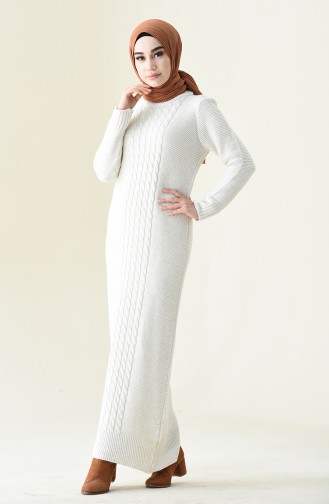 Beige Hijab Dress 4786-03