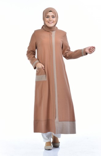 Abaya en Lin Grande Taille 0377-03 Coquille D ognion 0377-03