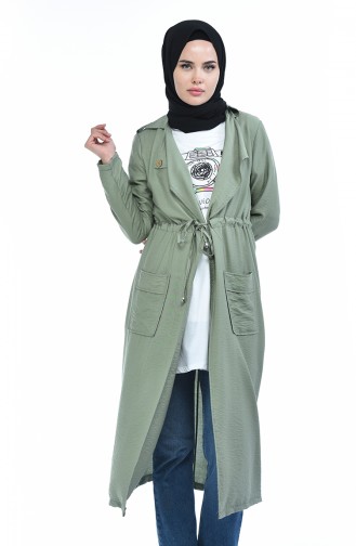 Light Khaki Green Cape 5725-06