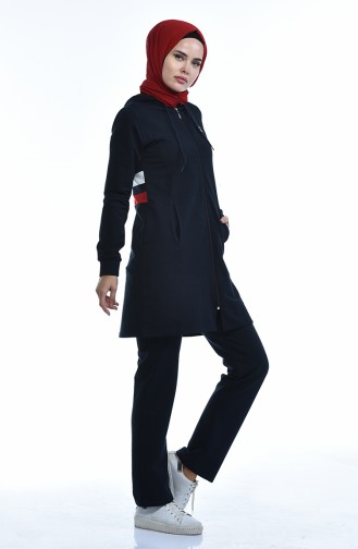 Hooded Tracksuit 95147-02 Navy Blue 95147-02