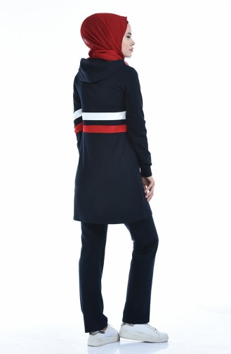 Hooded Tracksuit 95147-02 Navy Blue 95147-02