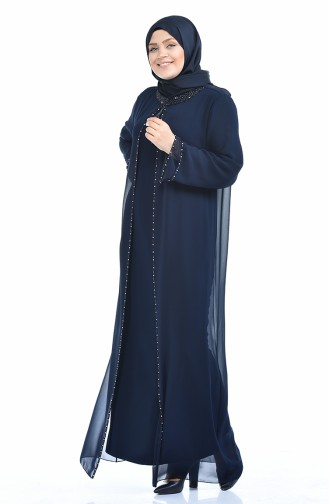 Habillé Hijab Bleu Marine 6227-03