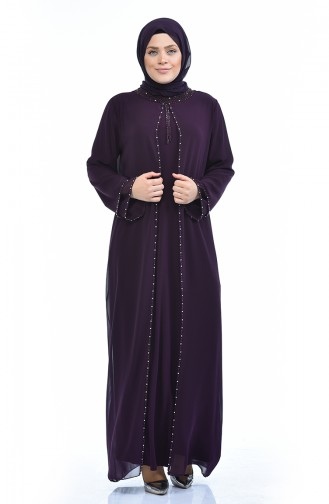 Lila Hijab-Abendkleider 6227-02