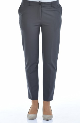 Straight Leg Trousers with Pockets 20005-01 Smoked 20005-01