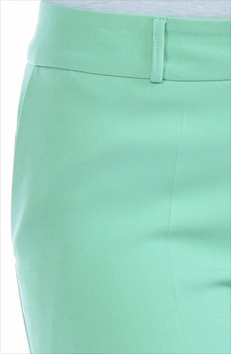 Straight Leg Trousers with Pockets 20005-06 Green 20005-06