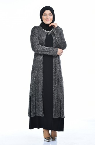 Black Hijab Evening Dress 1071-01