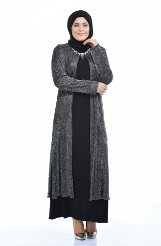 Robe de Soirée Grande Taille 1071-01 Noir 1071-01