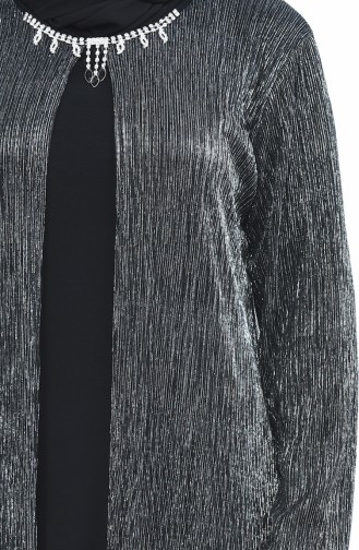 Große Größe Anzug-Aussehen Abendkleid  1071-01 Schwarz 1071-01