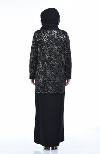 Habillé Hijab Noir 6229-03