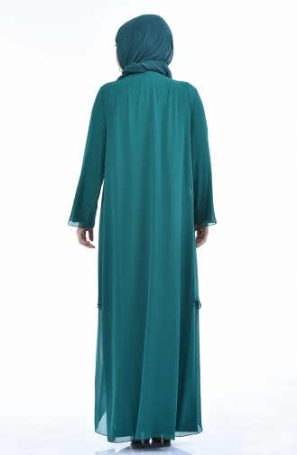 Grün Hijab-Abendkleider 6211-05