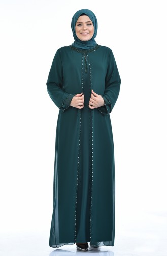 Habillé Hijab Vert emeraude 6227-06