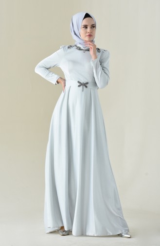 Robe de Soirée 7050-01 Gris 7050-01