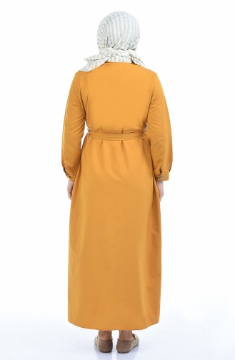 فستان أصفر خردل 0047-03