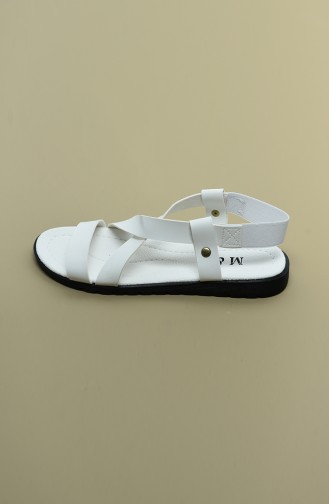 Sandales Pour Femme PNR21-04 Blanc 21-04