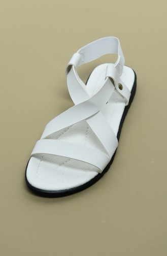 White Summer Sandals 21-04