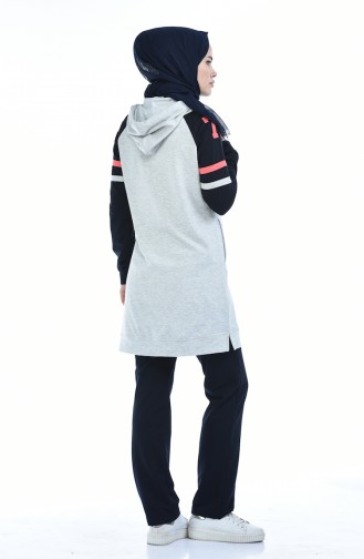 Ensemble Survêtement a Capuche 7011-02 Gris 7011-02