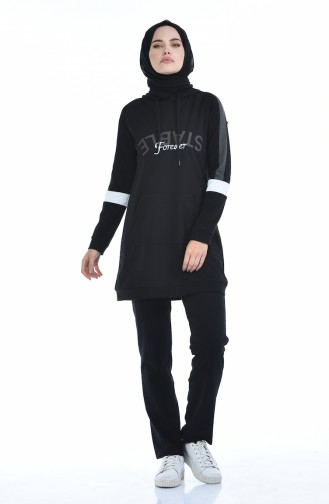 Black Tracksuit 7012-02