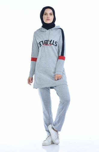 Ensemble Survêtement a Capuche 7012-04 Gris 7012-04