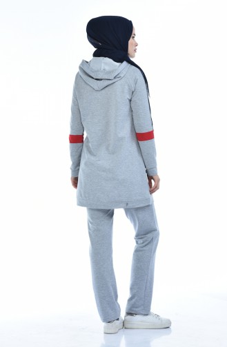 Ensemble Survêtement a Capuche 7012-04 Gris 7012-04