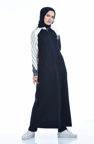 Navy Blue Abaya 9085-03