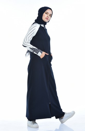 Navy Blue Abaya 9085-03