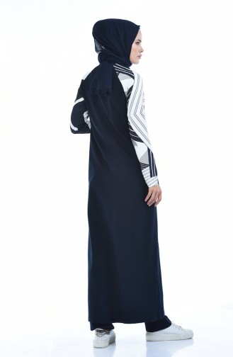 Navy Blue Abaya 9085-03