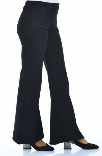 İspanyol Paça Pantolon 2301A-01 Siyah