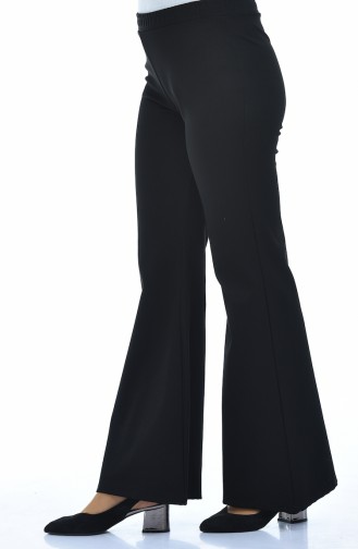İspanyol Paça Pantolon 2301A-01 Siyah
